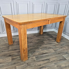 Rustic Extending Dining Table - Solid Oak – Chunky Modern Design Vintage