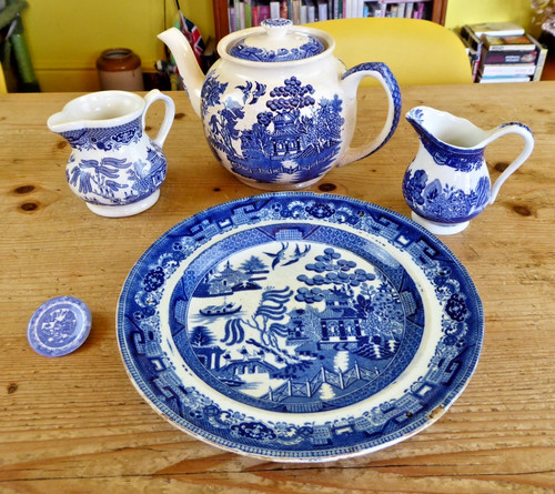 Pcs vintage willow pattern - 5,