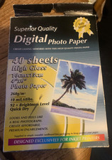 Glossy Photo Paper White Size A6 (6 x 4") Pack of  40 For Inkjet Printer Digital