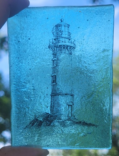 Stained glass lighthouse - stained,