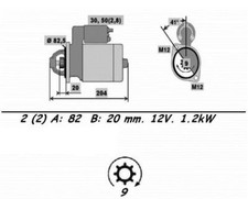 Genuine WAI Starter Motor for