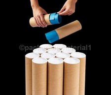 Strong Postal Cardboard Tubes 50mm 75mm End Caps A0 A1 A2 A3/A4