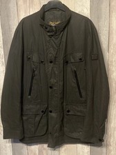 Rare Barbour for Land Rover Linshiel Black Lightweight Wax Jacket Large P2P 23
