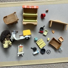 Sylvanian donut doughnut stall stand display pizza delivery hedgehog bundle re15