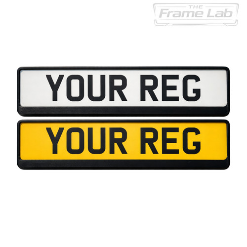 Black number plate frames - 2x,