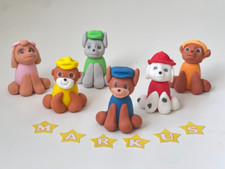 6x Paw Patrol Set cake toppers