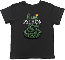 King Python Kids T-Shirt Snake Lover Reptile Childrens Boys Girls Gift