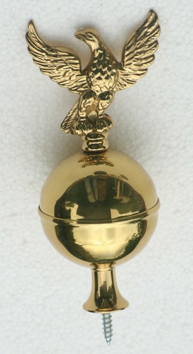 Brass ball and eagle clock - ball,
