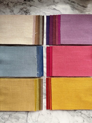 Linen fabric samples bundle - linen,