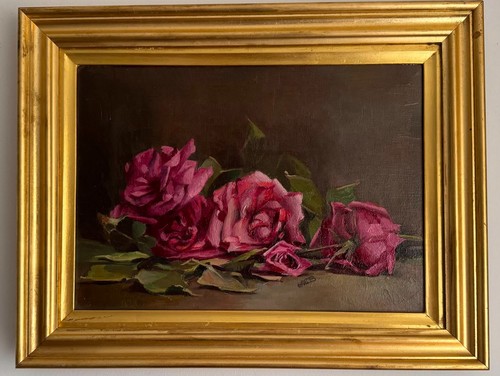 Antique 19thc oil painting - 19thc,