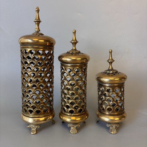 Set indian brass pierced - set, 3