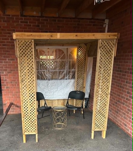 Wooden gazebo with trellis - gazebo,