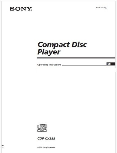 Sony cdp cx355 multidisc - sony, cd