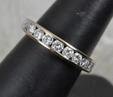 Cert VVS D 1.02 Carat Diamond 18ct Gold Half Eternity Ring