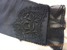 Antique Victorian  Embroidered Dress Sleeves Detached