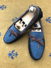 Louis Vuitton Arizona Loafers Shoes Blue Black Grey Suede Drivers Mens UK 7 US 8