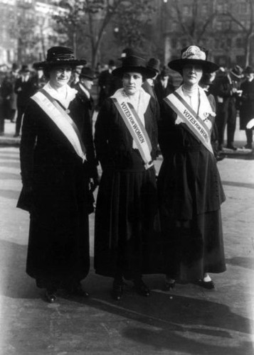 Suffragettes with sash - suffragettes, a
