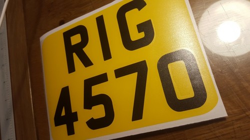 Stick number plate - stick,