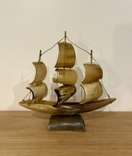Vintage Bull Horn Sailing Ship