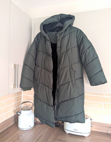 Next girls green hooded padded - hooded,