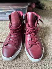 Leather High Top Trainers