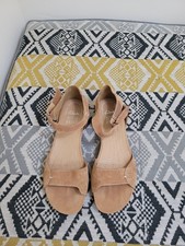 Tan Clarks Active Air Touch Fasten Leather Walking Sandals Size 6 EU 39.5