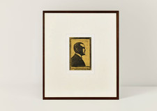 Cyril Edward Power Self Portrait 1926 Linocut Print (British) Signed Framed