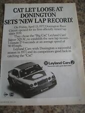 LEYLAND CARS DONINGTON RACE CIRCUIT JAGUAR XJ5.3C 1977 ADVERT A4 FILE 32