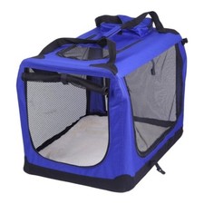 AVC Fabric Pet Carrier Blue Folding Dog Cat Puppy Travel Transport Bag (Medium)