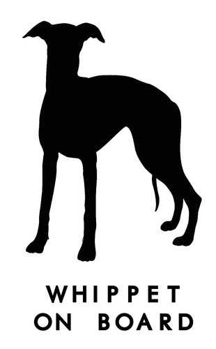 Whippet board car sticker - whippet,