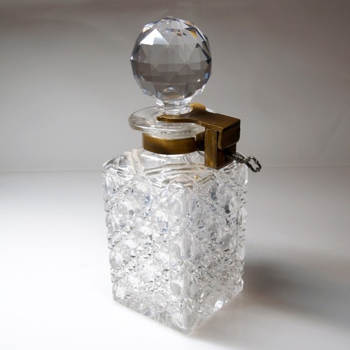 Antique locking glass crystal - glass,