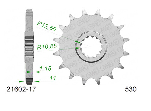 Sprocket step 530 teeth - , 17
