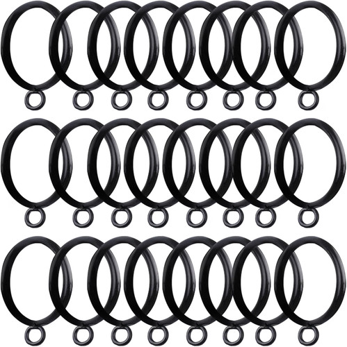 24pcs black metal - metal, curtain