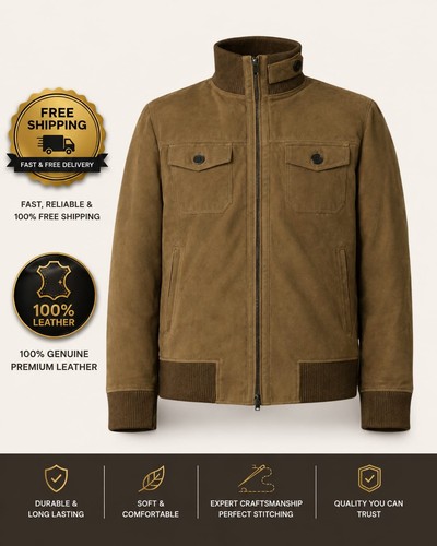 Men genuine suede - suede, leather