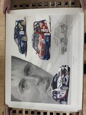 Colin McRae Hand Drawn Sketch Signed Limited Edition By Stuart McIntyre