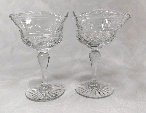 Pair tudor england cut - pair, crystal