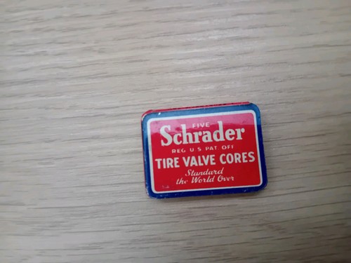 Vintage tin schrader valve - vintage,