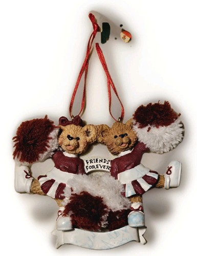 Kurt adler maroon white teddy - adler, maroon/white