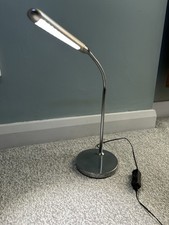 Working Argos TM2226B silver Slimline Desk Reading Lamp Adjustable Gooseneck