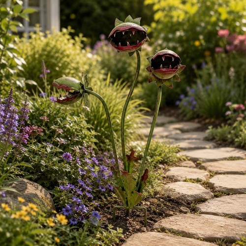 Metal carnivorous plant - metal, garden