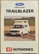 FORD BASED TRAILBLAZER CI AUTOHOMES Caravan Sales Spec Leaflet Apr 1978 #FB579
