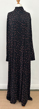 Topshop Dress Women's Open Back Polka Dot Tie Heck Pleat Maxi Size 12