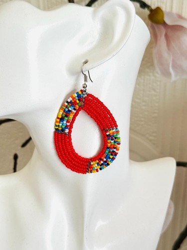 African maasai beaded teardrop - maasai,