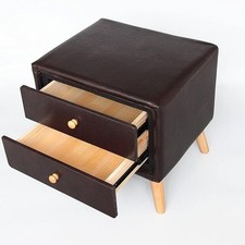 PU Leather Prado Bedside Table