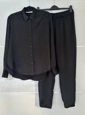 ZARA Black Satin Co-Ord Set