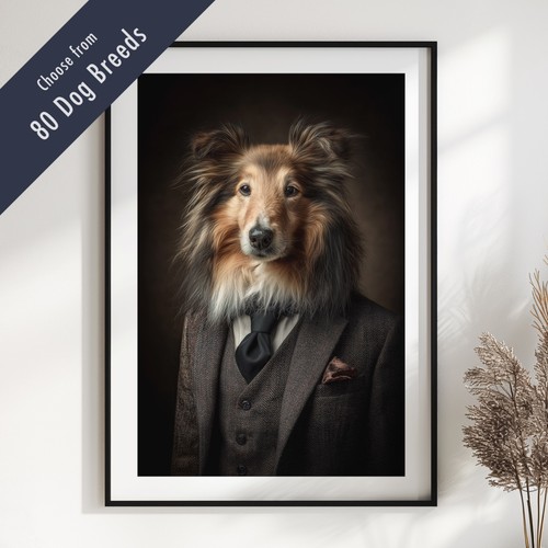 Smartly dressed dog - dog, portrait