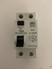 MK 100A 30mA Double Pole RCD