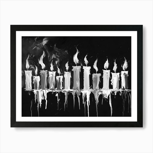 Hanukkah candles art print - candles, 1