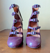 Marc By Marc Jacobs Seditionary Stacked Heel Bordeaux Leather Sz39.5/US 9.5