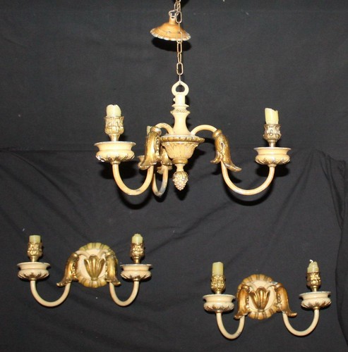 Vintage toleware candle - a,